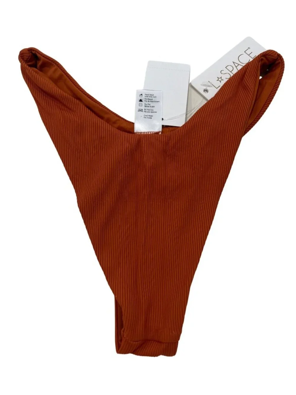 L*space Ribbed Cabana Bikini Bottoms in Amber New Swimsuits